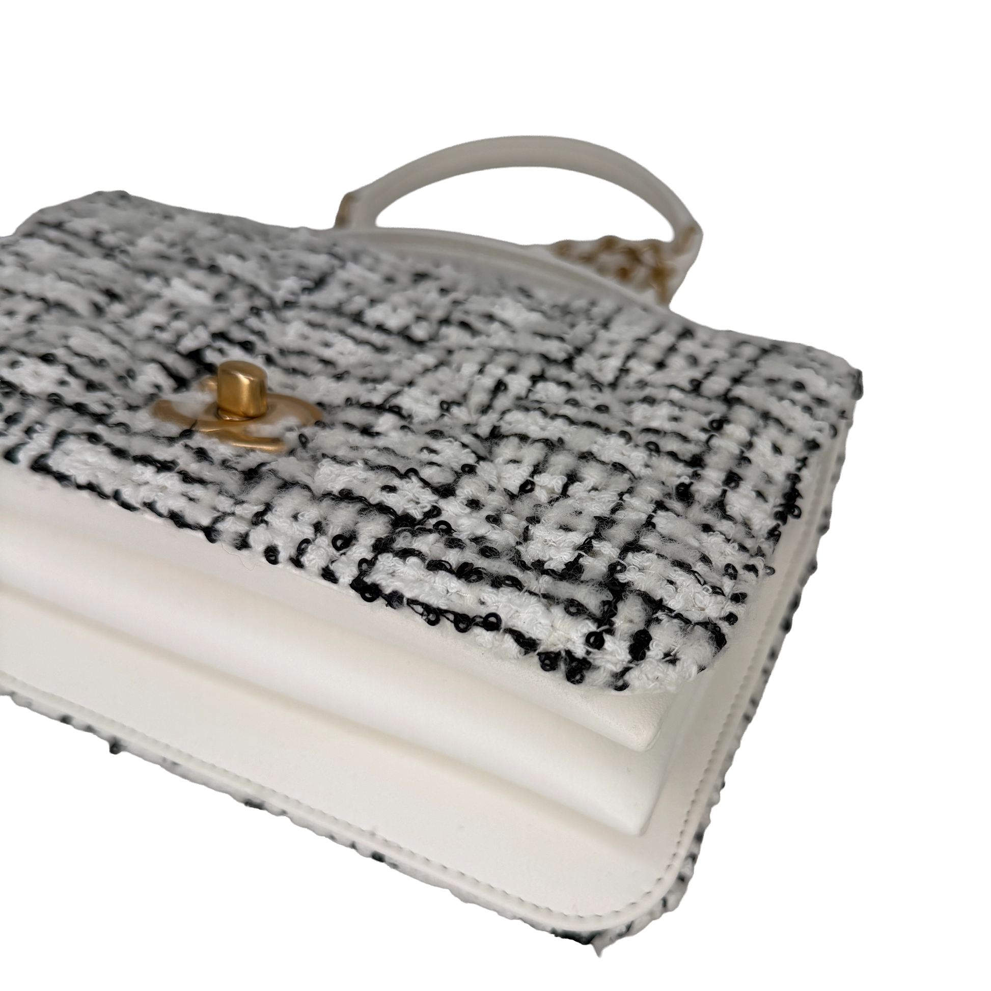 Chanel Mini Tweed Top Handle Double Flap Bag Fullset / neuwertig Chanel