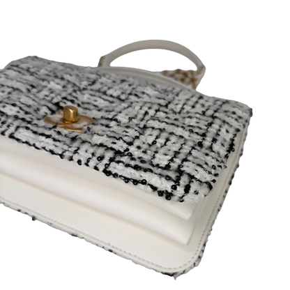 Chanel Mini Tweed Top Handle Double Flap Bag Fullset / neuwertig Chanel