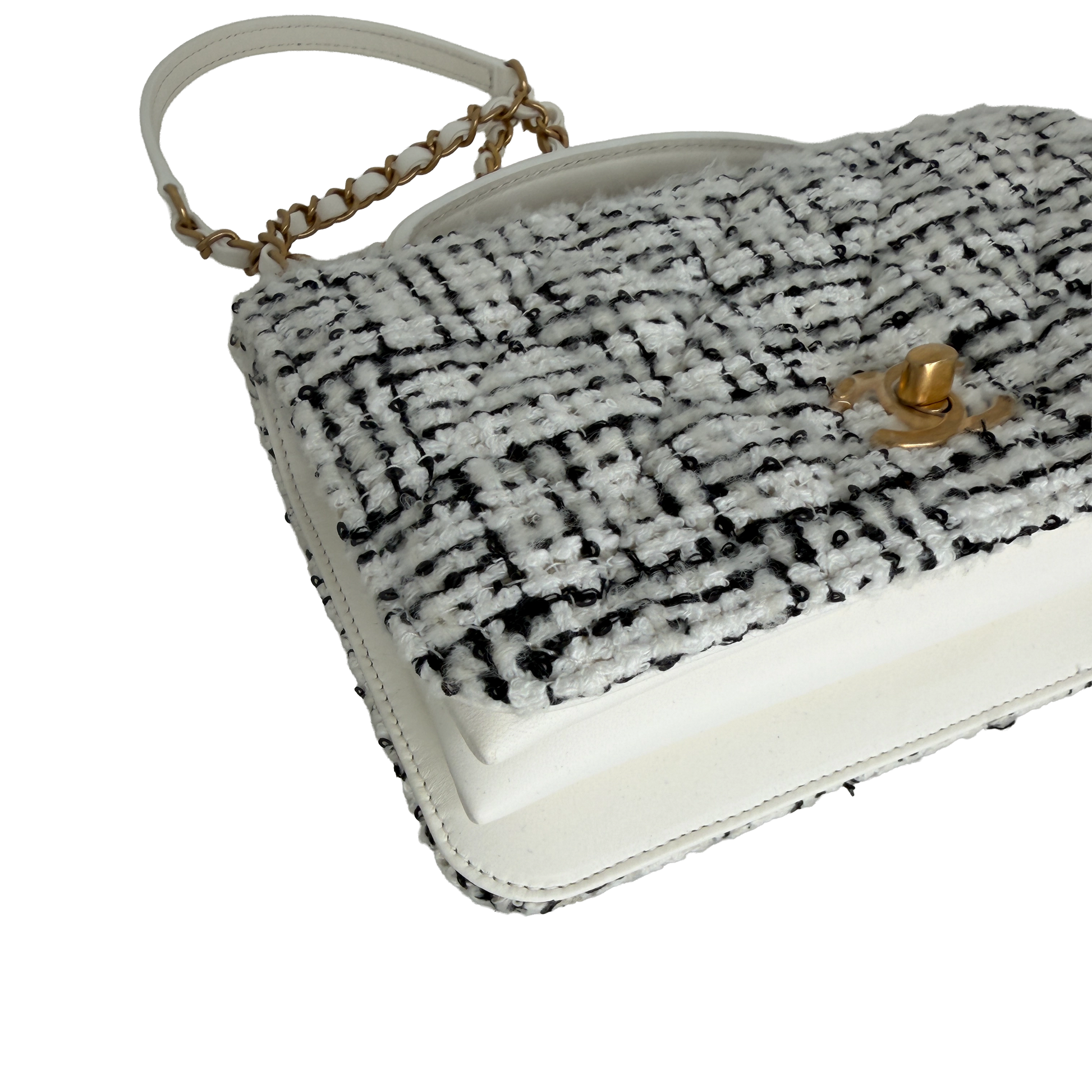 Chanel Mini Tweed Top Handle Double Flap Bag Fullset / neuwertig Chanel