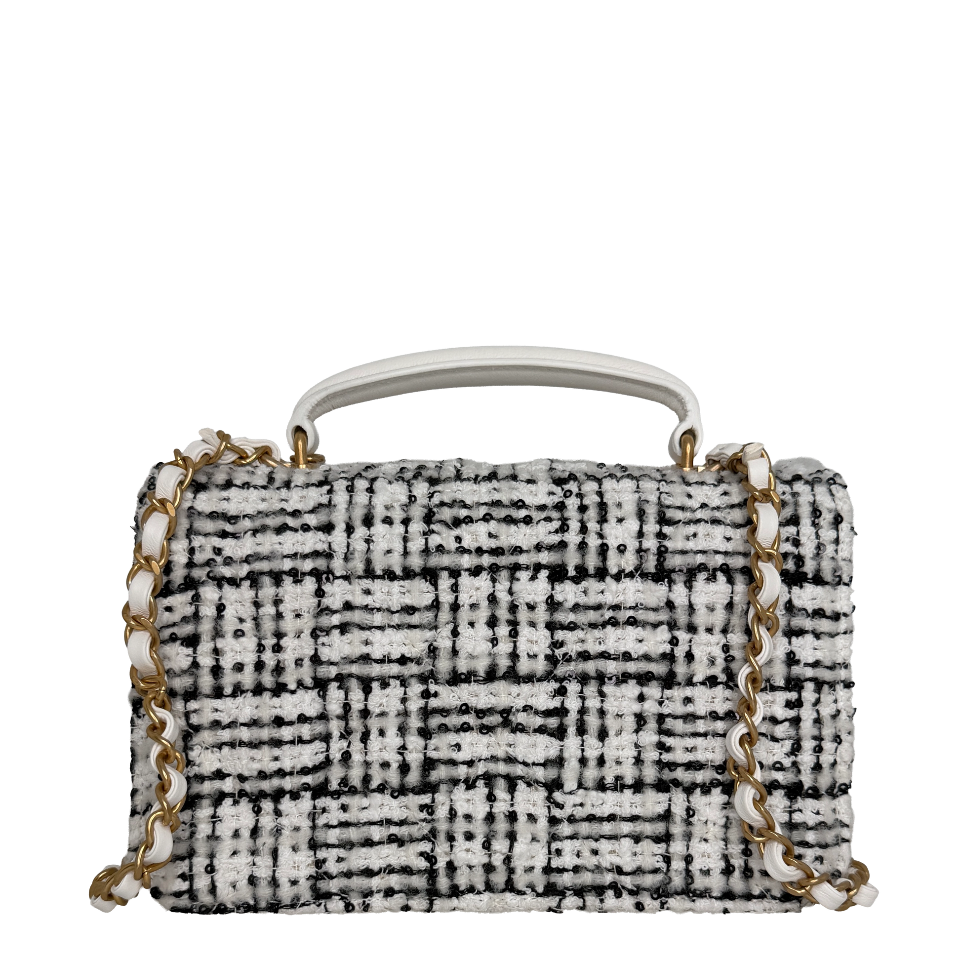 Chanel Mini Tweed Top Handle Double Flap Bag Fullset / neuwertig Chanel