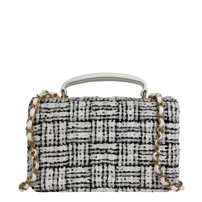 Chanel Mini Tweed Top Handle Double Flap Bag Fullset / neuwertig Chanel