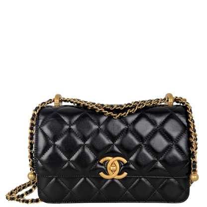 Chanel Perfect Fit Flap Bag Leder schwarz Fullset aktuelle Kollektion / neuwertig Chanel