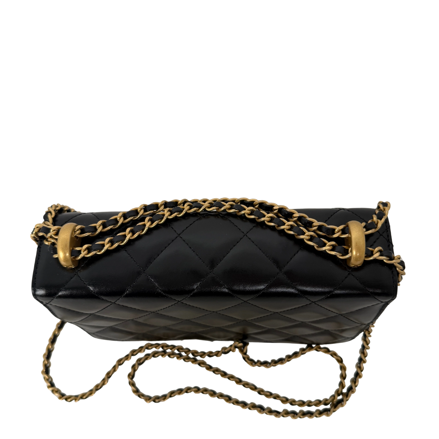 Chanel Perfect Fit Flap Bag Leder schwarz Fullset aktuelle Kollektion / neuwertig Chanel