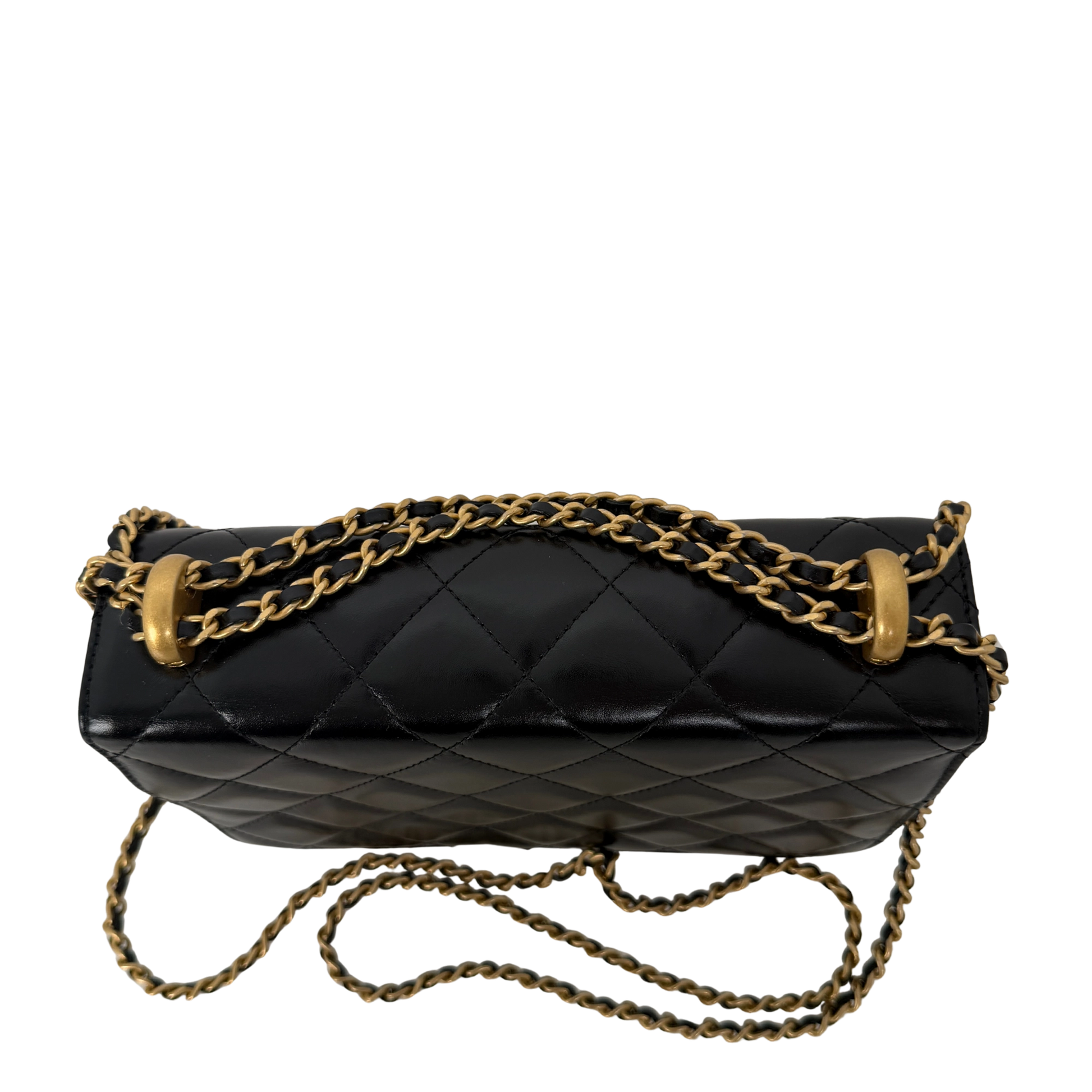 Chanel Perfect Fit Flap Bag Leder schwarz Fullset aktuelle Kollektion / neuwertig Chanel