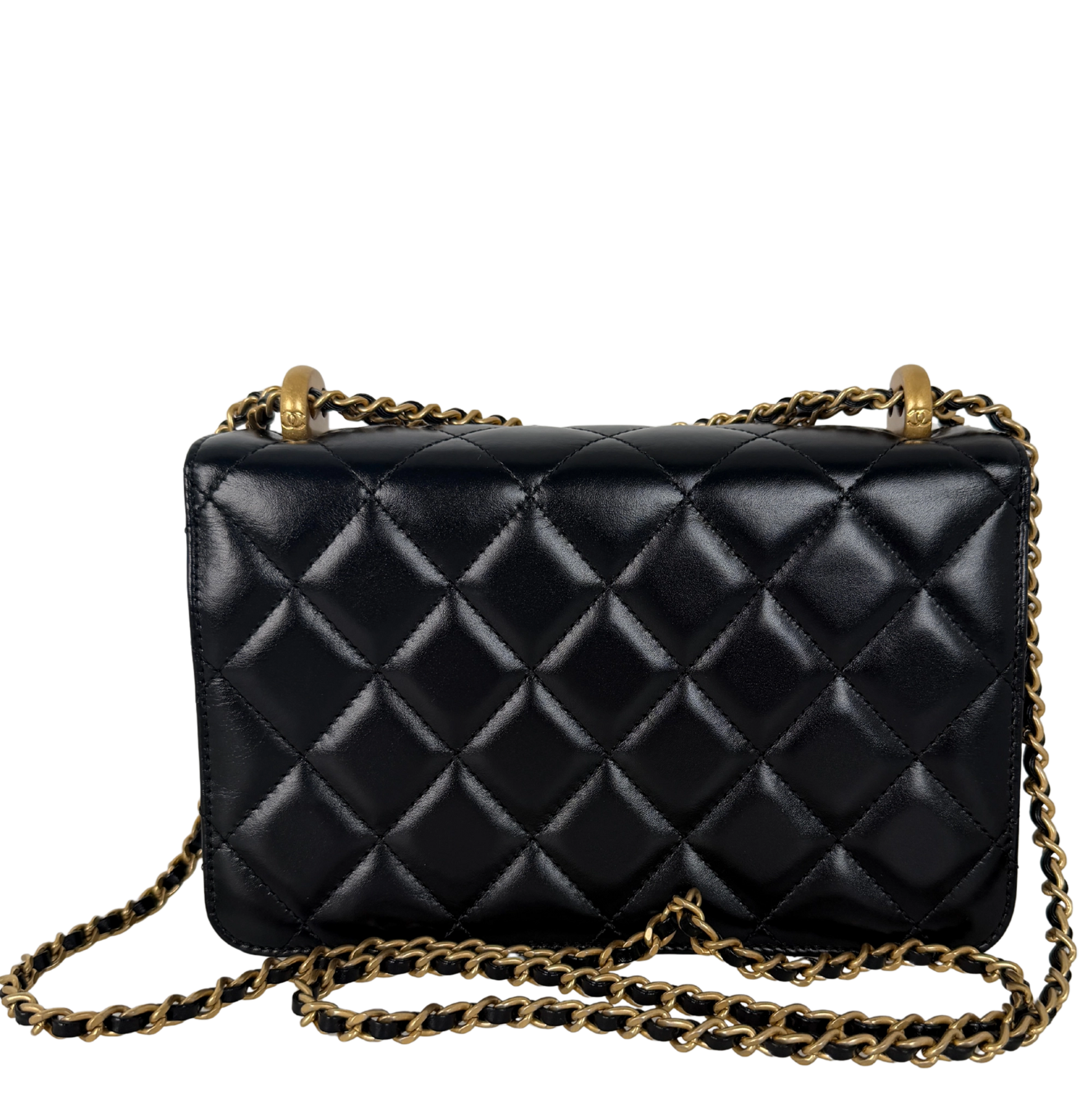 Chanel Perfect Fit Flap Bag Leder schwarz Fullset aktuelle Kollektion / neuwertig Chanel