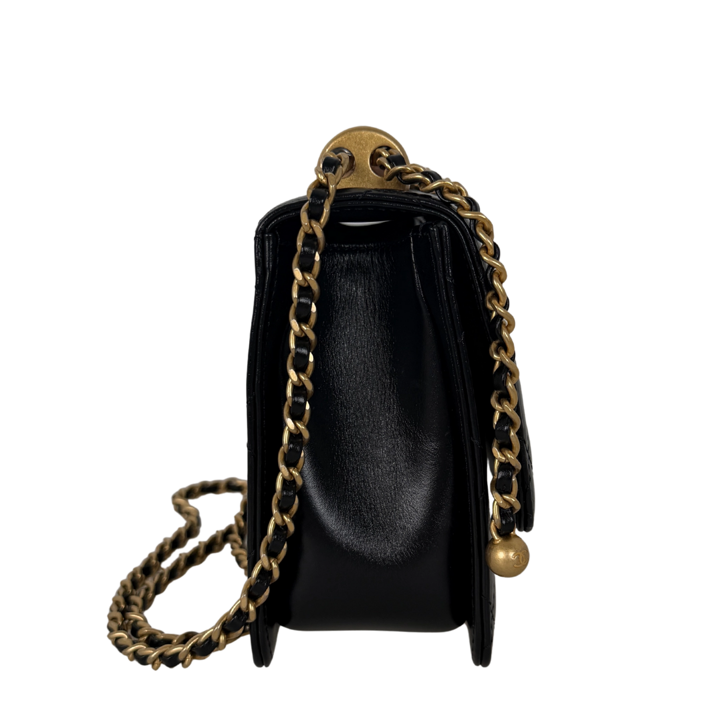 Chanel Perfect Fit Flap Bag Leder schwarz Fullset aktuelle Kollektion / neuwertig Chanel