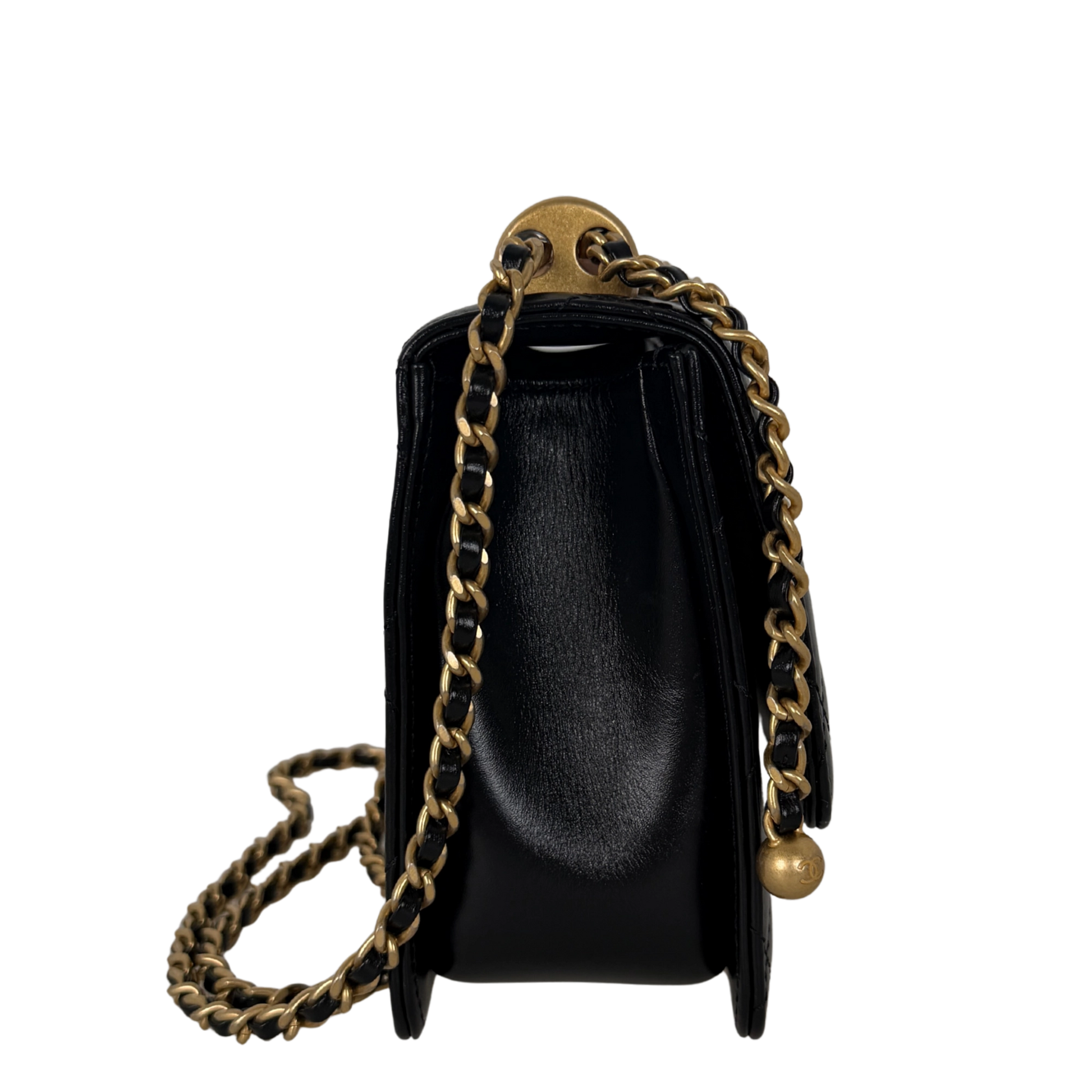 Chanel Perfect Fit Flap Bag Leder schwarz Fullset aktuelle Kollektion / neuwertig Chanel