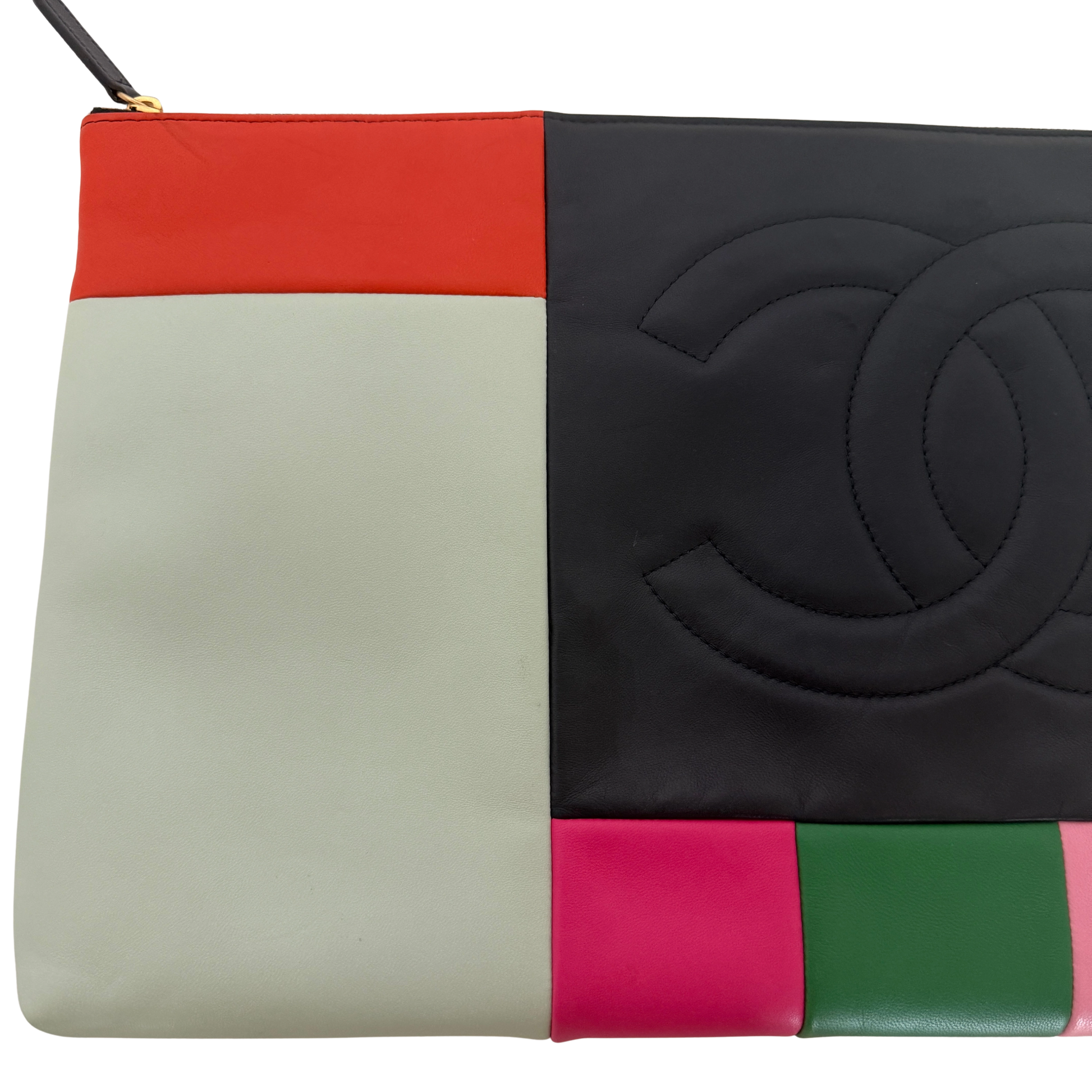 Chanel 2015 CC Colour Block Clutch Multicolor / gut Chanel