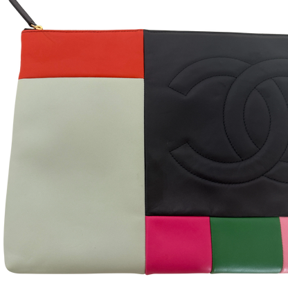 Chanel 2015 CC Colour Block Clutch Multicolor / gut Chanel