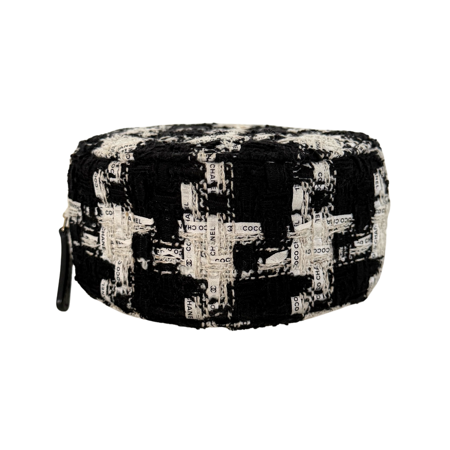 Chanel Round As Earth Tweed Crossbody Bag Schwarz / neuwertig Chanel