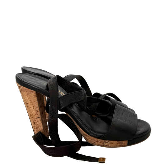 Chanel Sandaletten Größe 38 Schwarz / sehr gut Chanel