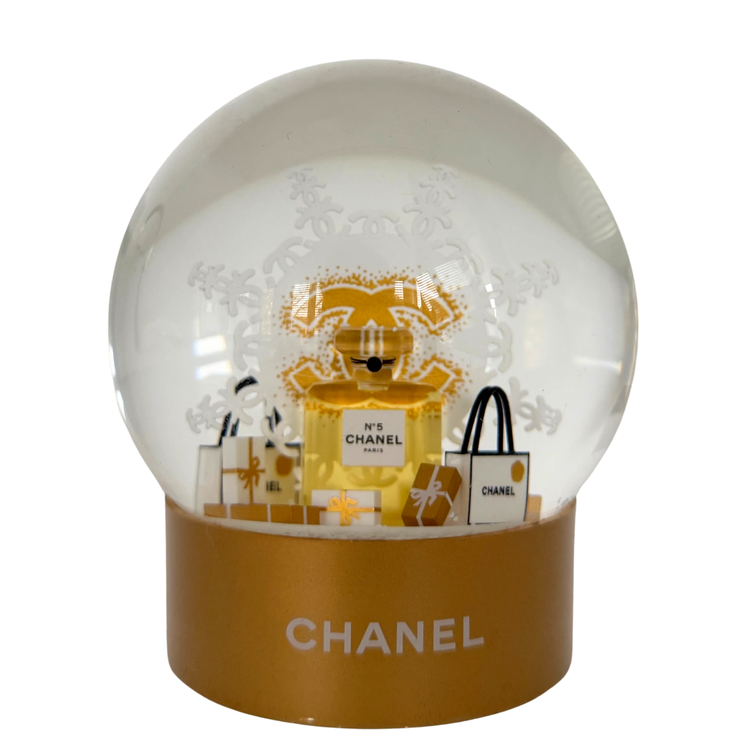Chanel Schneekugel 2024 Gold / neuwertig Chanel