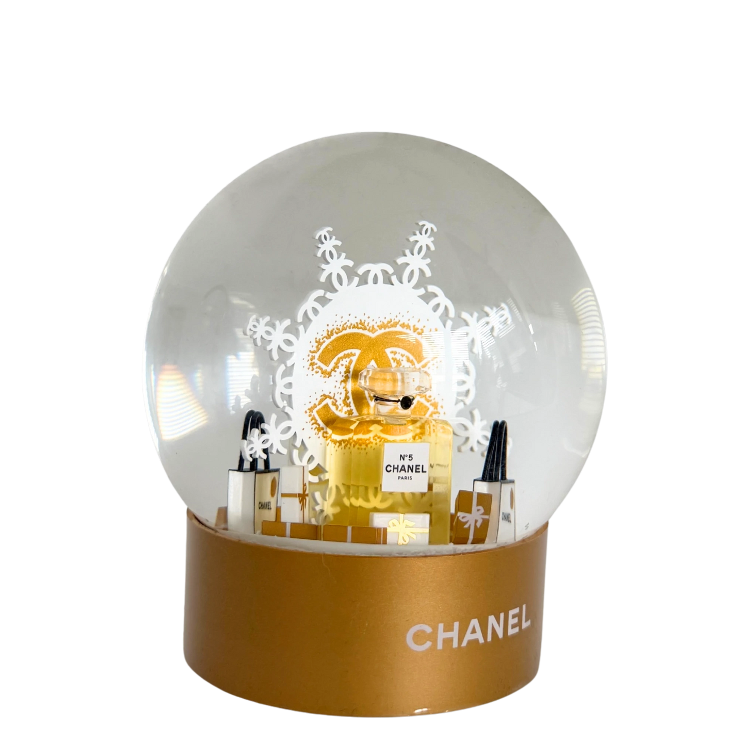 Chanel Schneekugel 2024 Gold / neuwertig Chanel