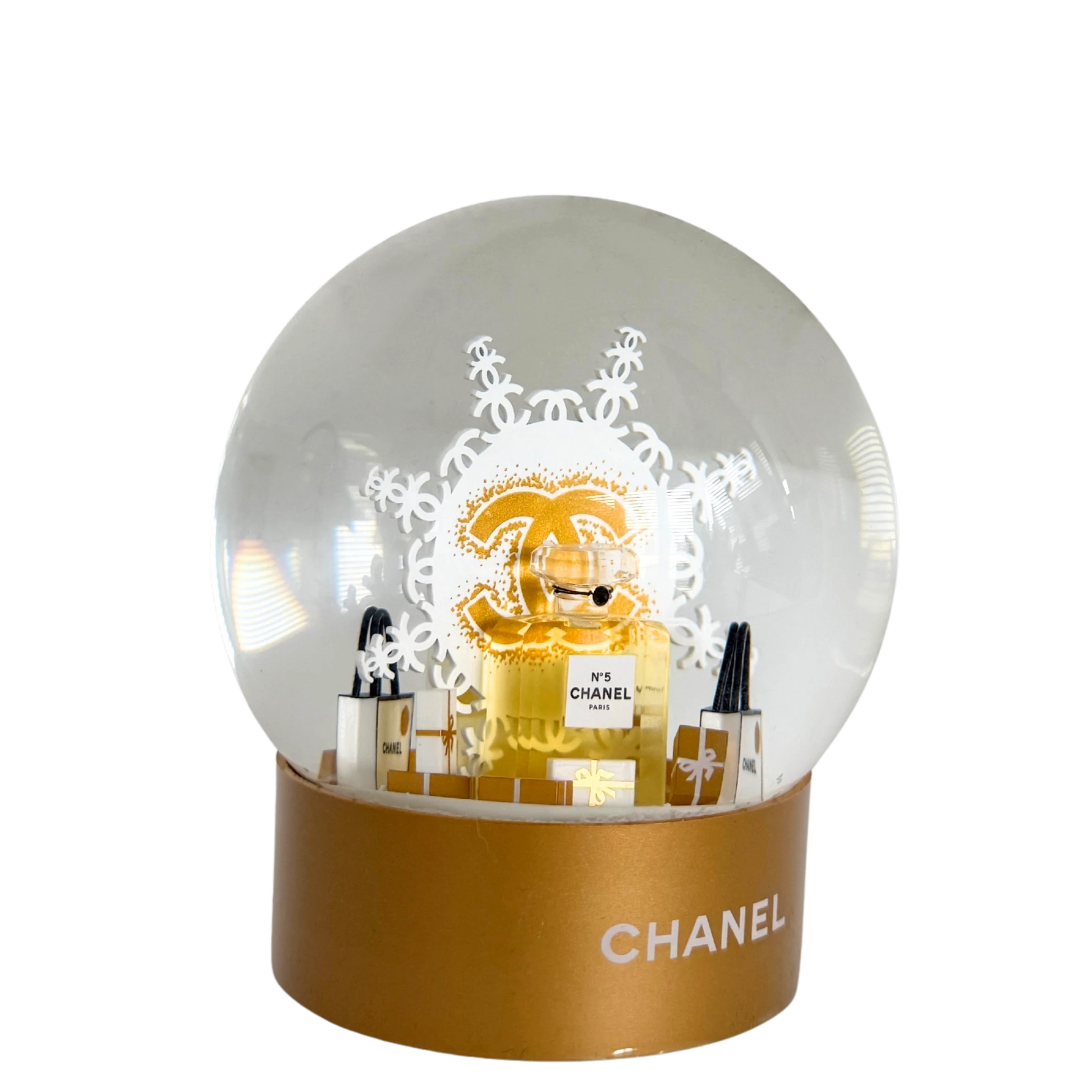 Chanel Schneekugel 2024 Gold / neuwertig Chanel
