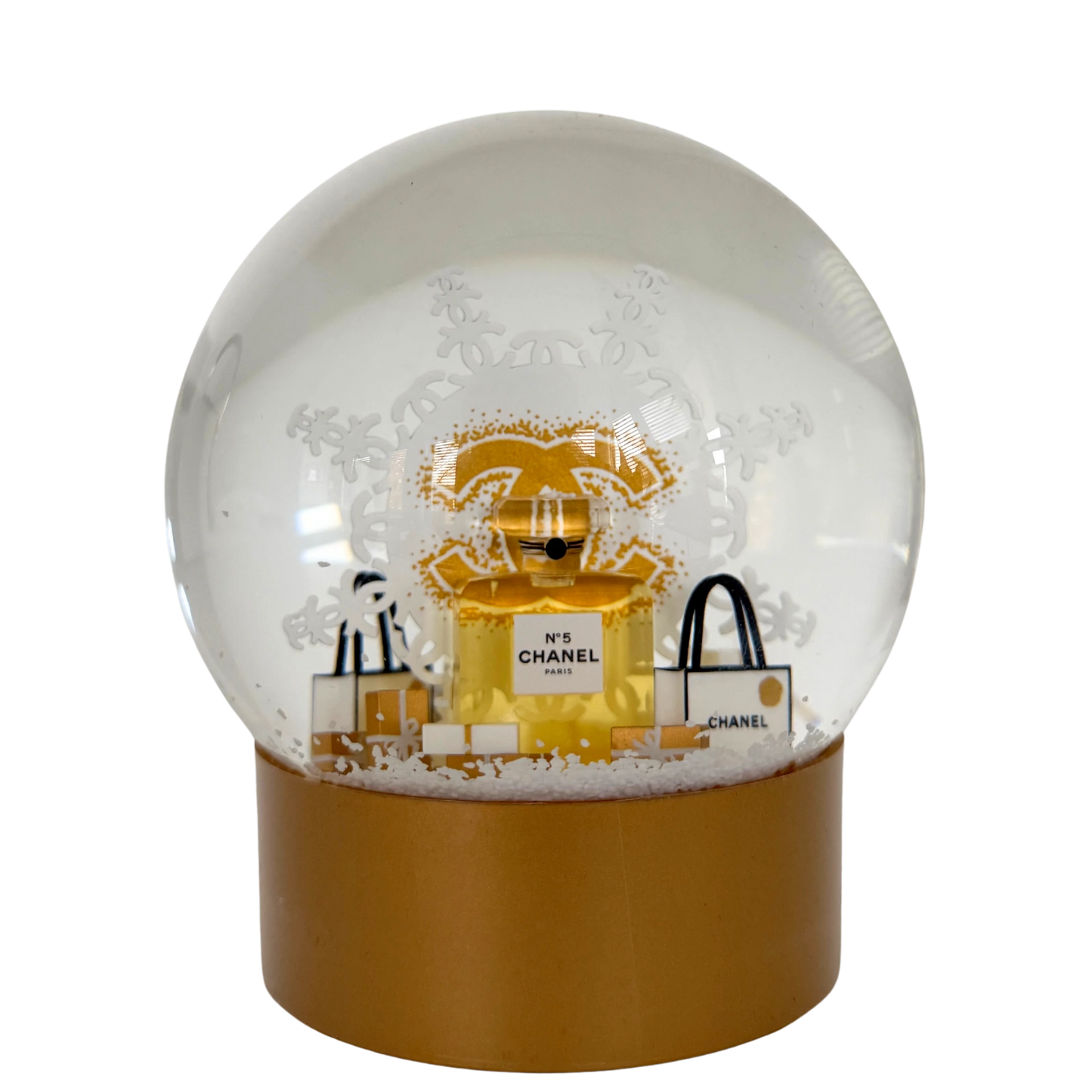 Chanel Schneekugel 2024 Gold / neuwertig Chanel