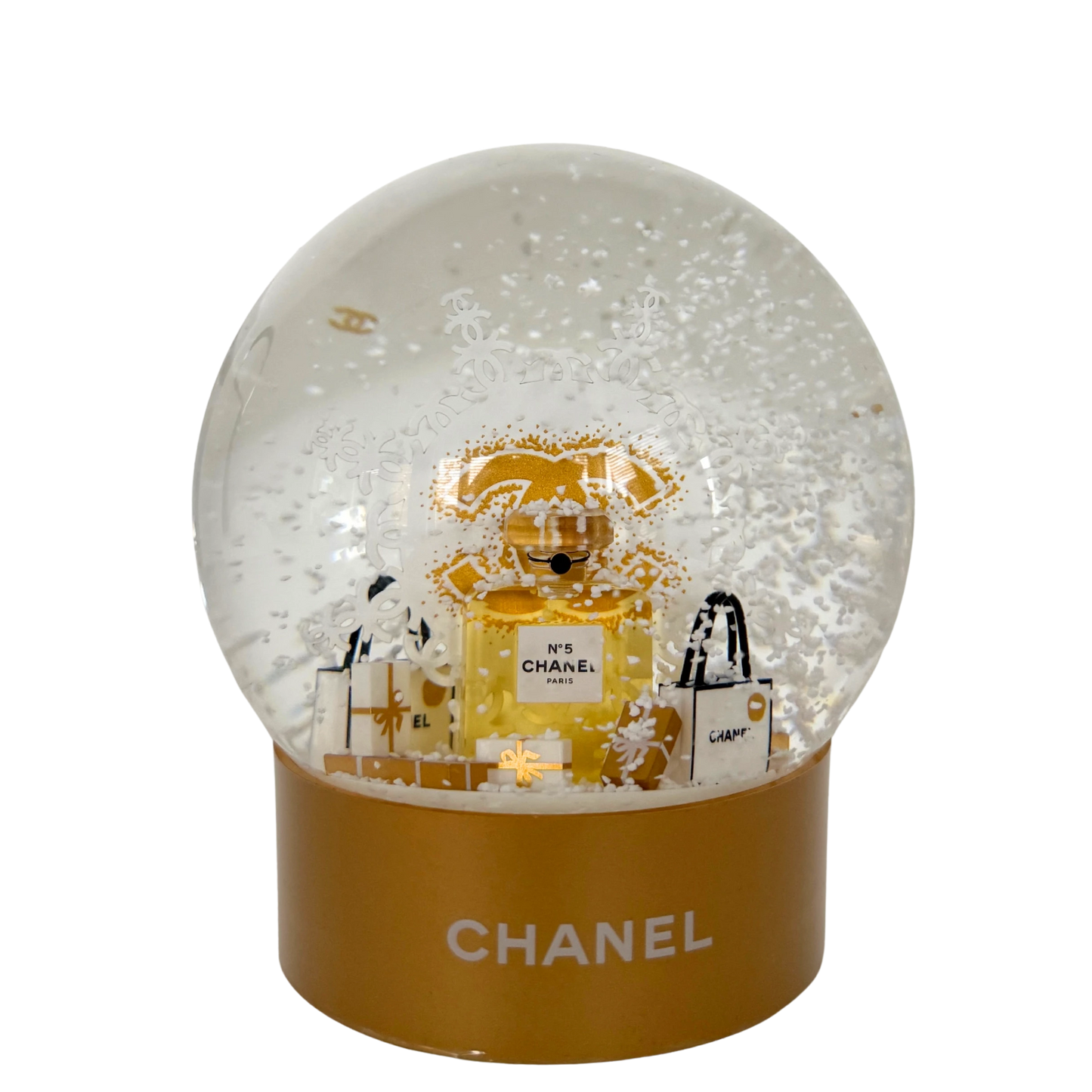 Chanel Schneekugel 2024 Gold / neuwertig Chanel