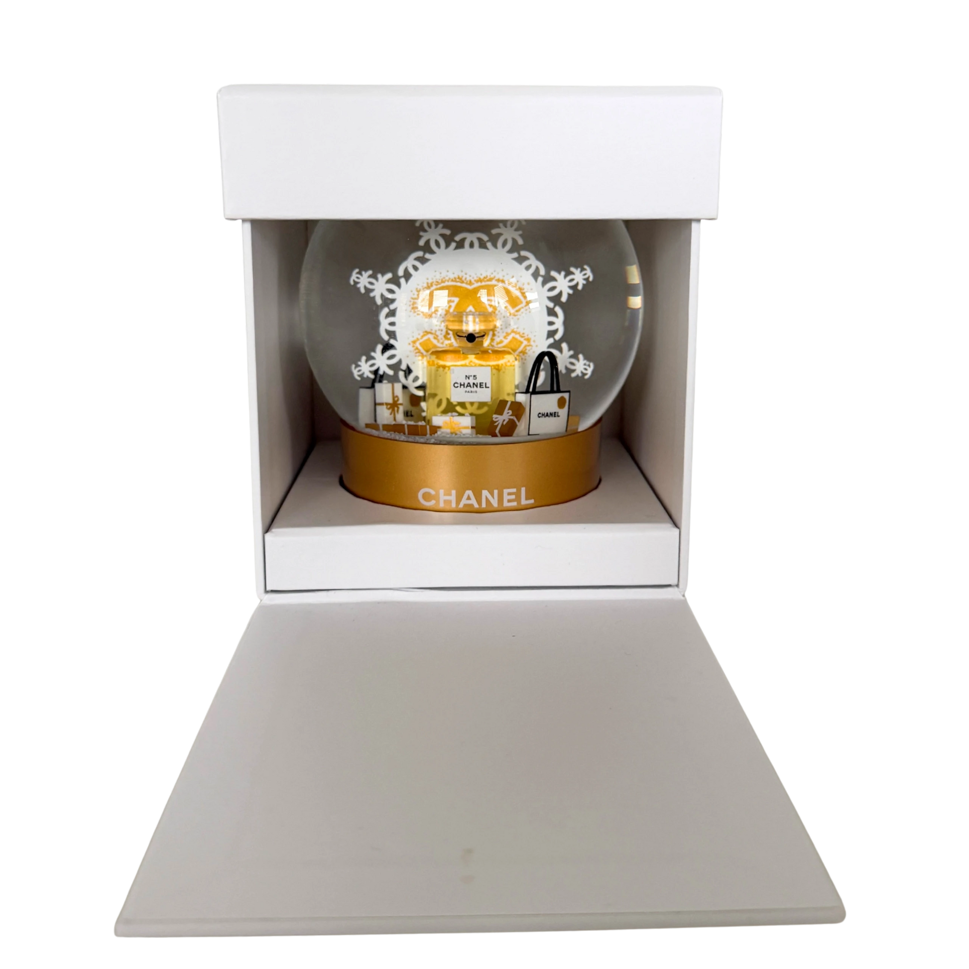 Chanel Schneekugel 2024 Gold / neuwertig Chanel