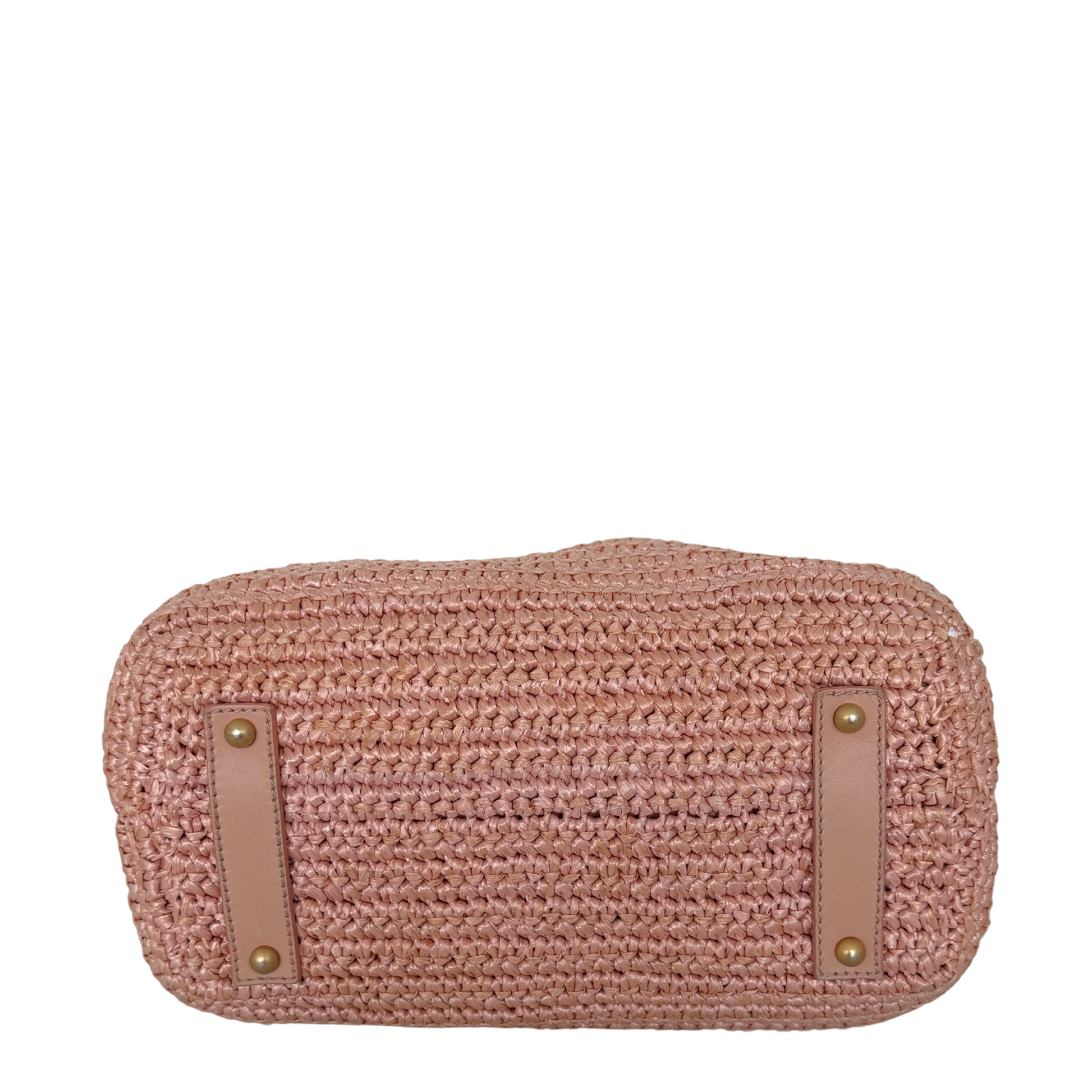 Chanel Raffia Basket Tote Bag light pink / sehr gut Chanel