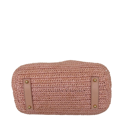 Chanel Raffia Basket Tote Bag light pink / sehr gut Chanel