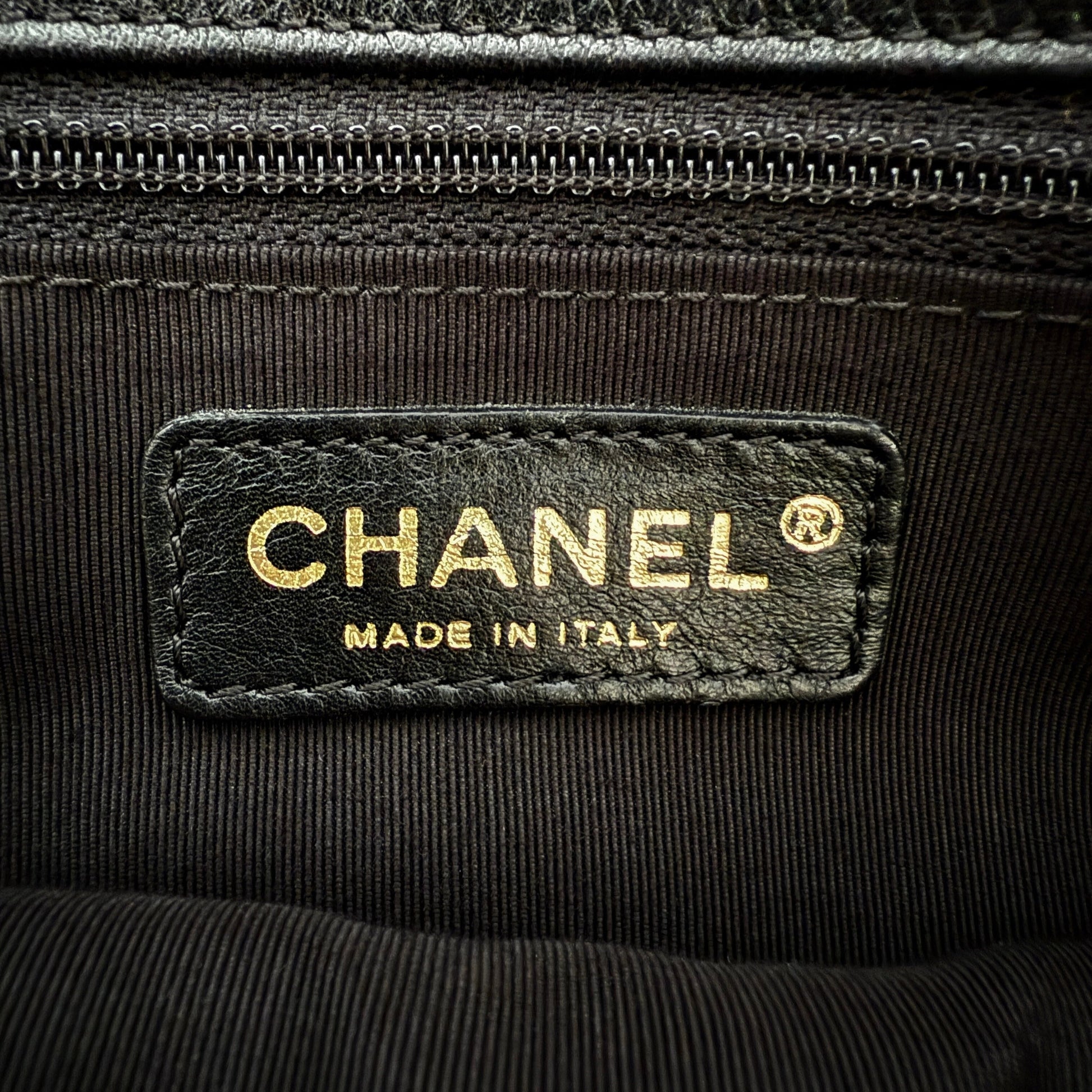 Chanel Executive Cerf Tote Bag Schwarz / sehr gut Chanel