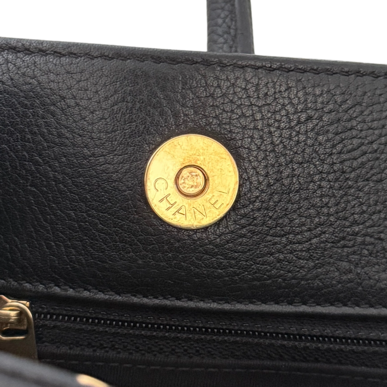 Chanel Executive Cerf Tote Bag Schwarz / sehr gut Chanel