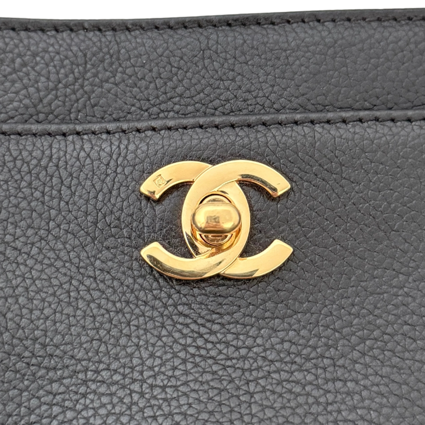 Chanel Executive Cerf Tote Bag Schwarz / sehr gut Chanel