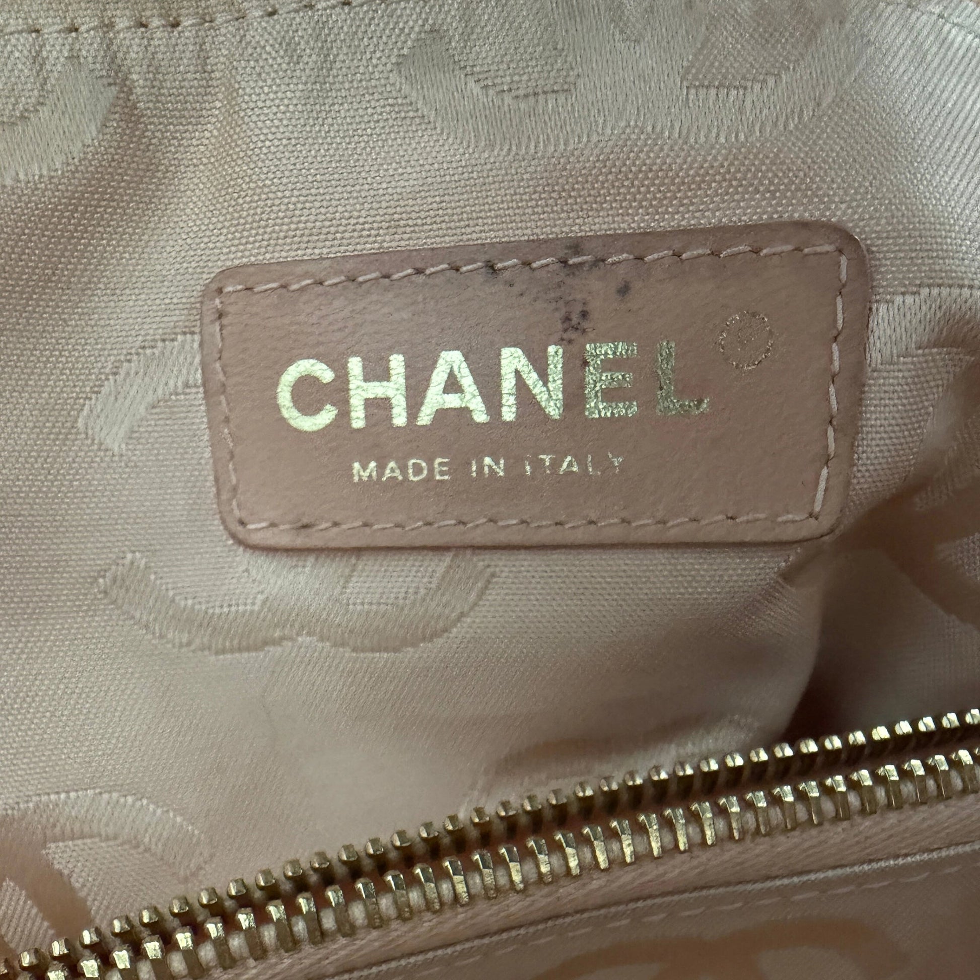 Chanel Raffia Basket Tote Bag light pink / sehr gut Chanel