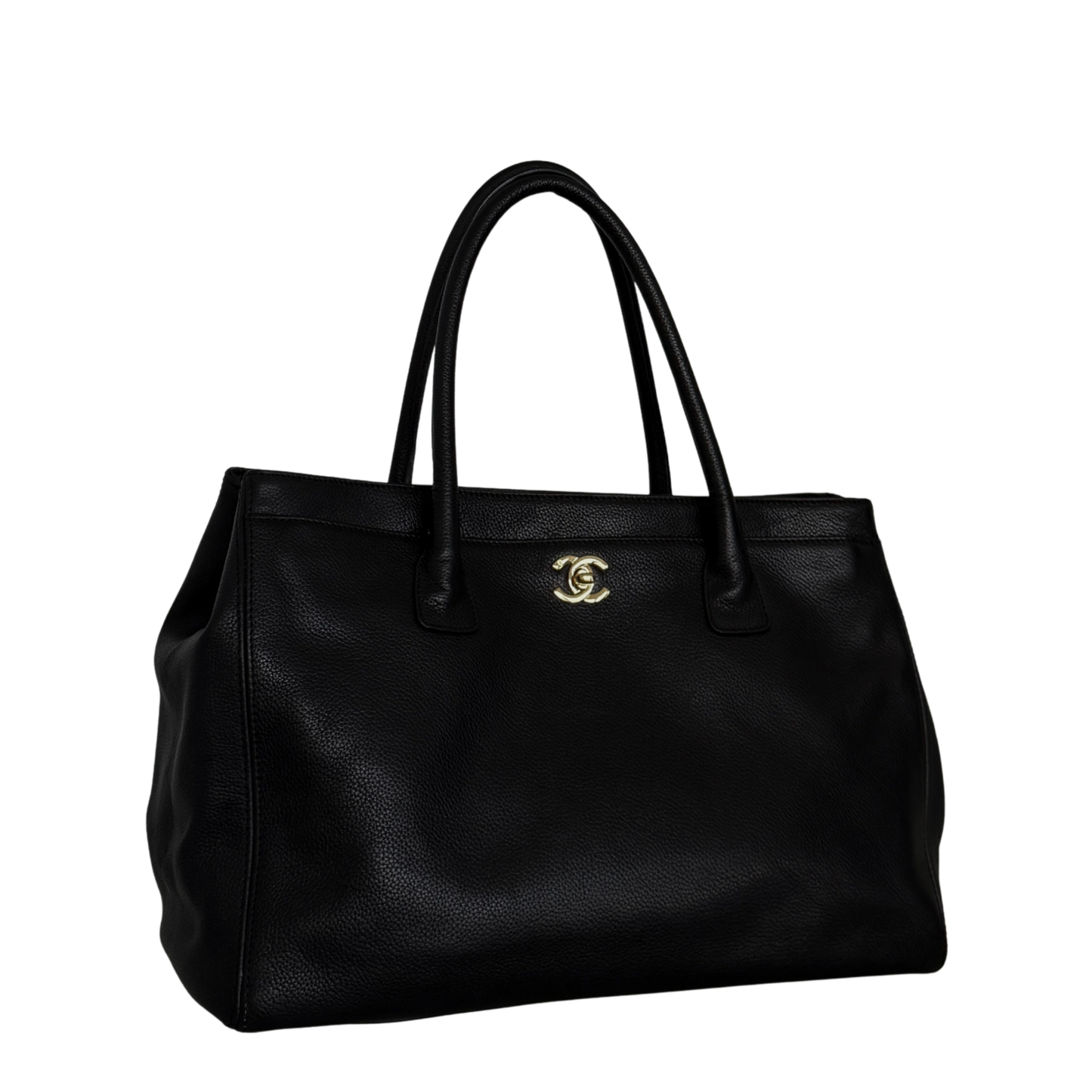 Chanel Executive Cerf Tote Bag Schwarz / sehr gut Chanel