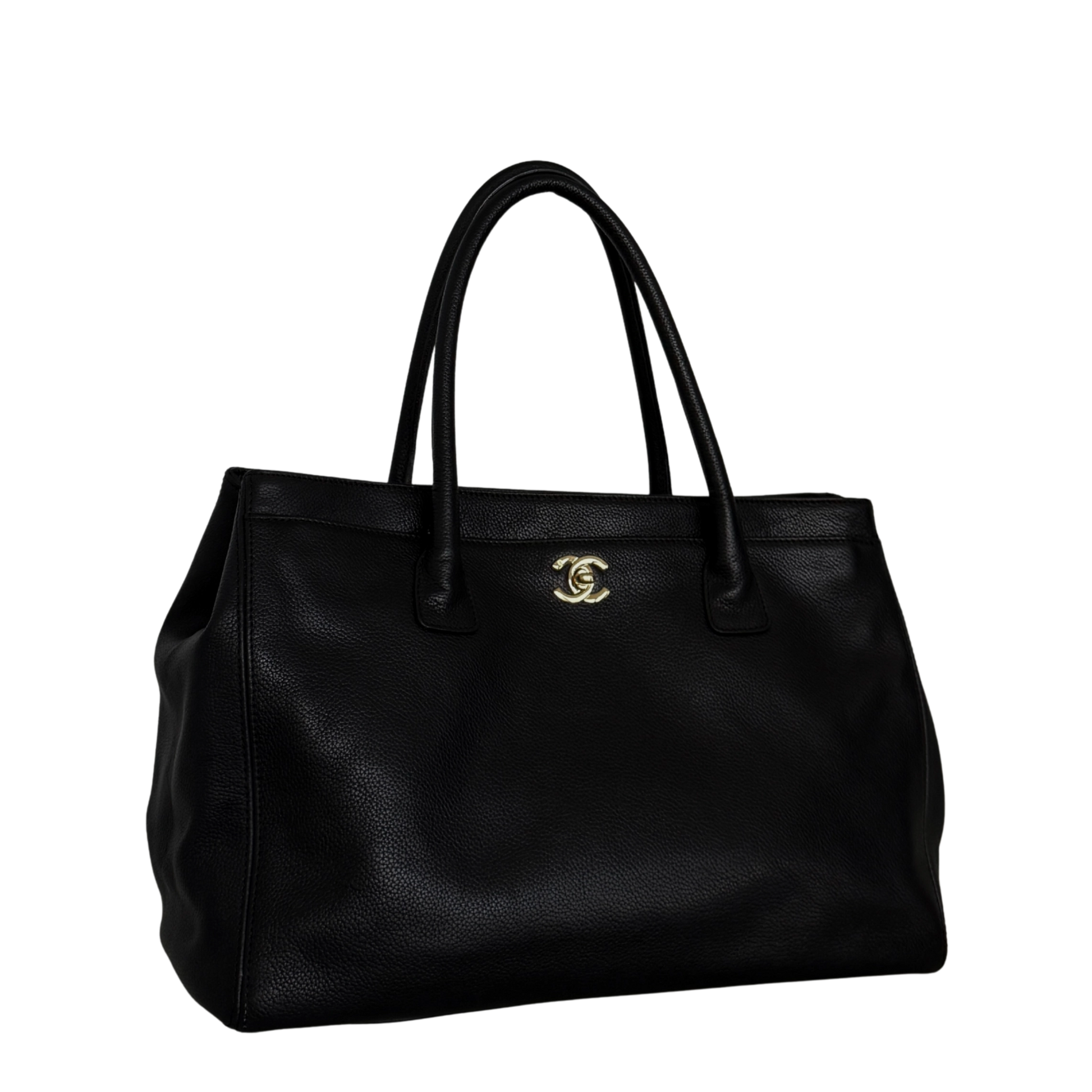 Chanel Executive Cerf Tote Bag Schwarz / sehr gut Chanel