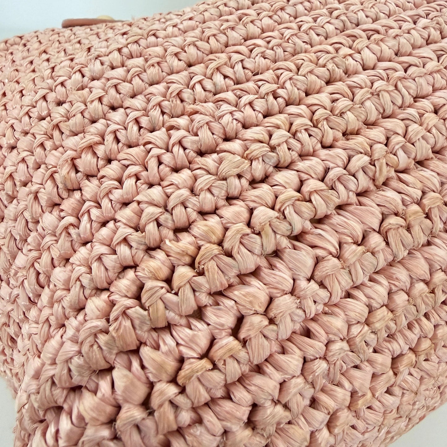 Chanel Raffia Basket Tote Bag light pink / sehr gut Chanel