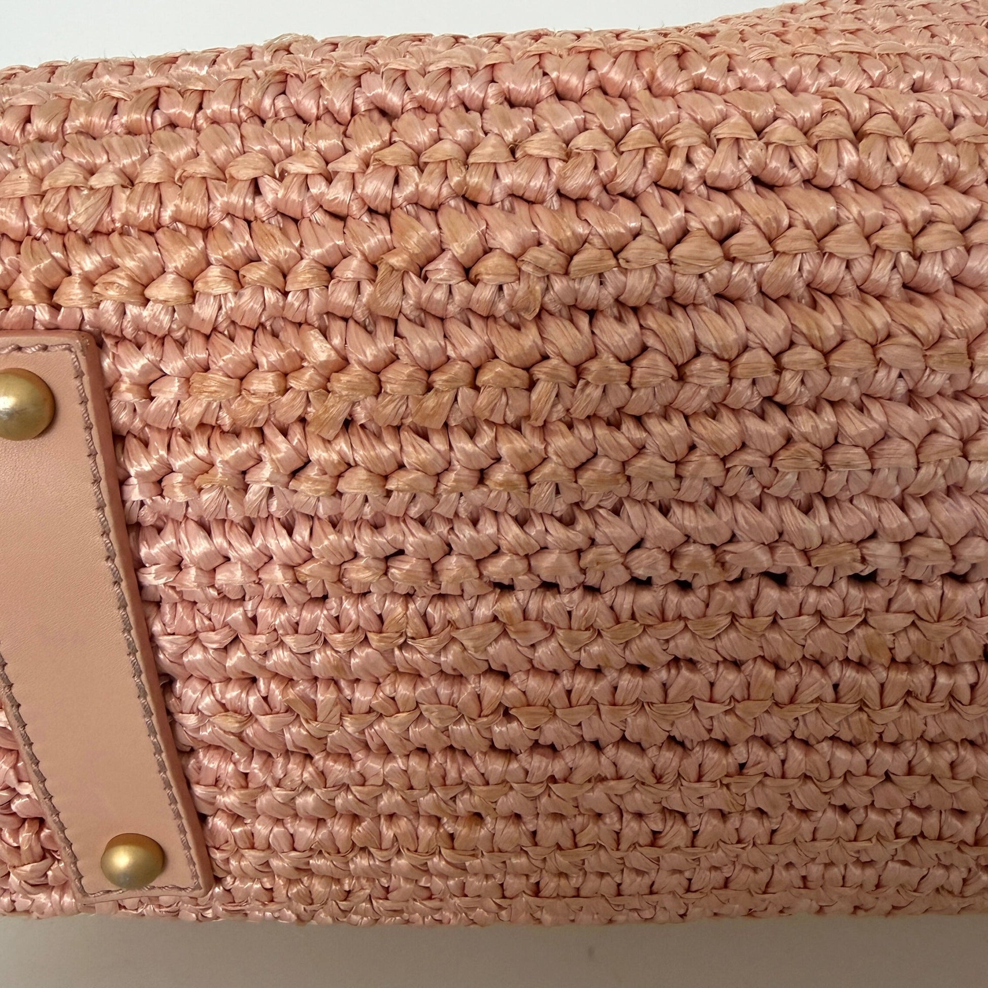 Chanel Raffia Basket Tote Bag light pink / sehr gut Chanel
