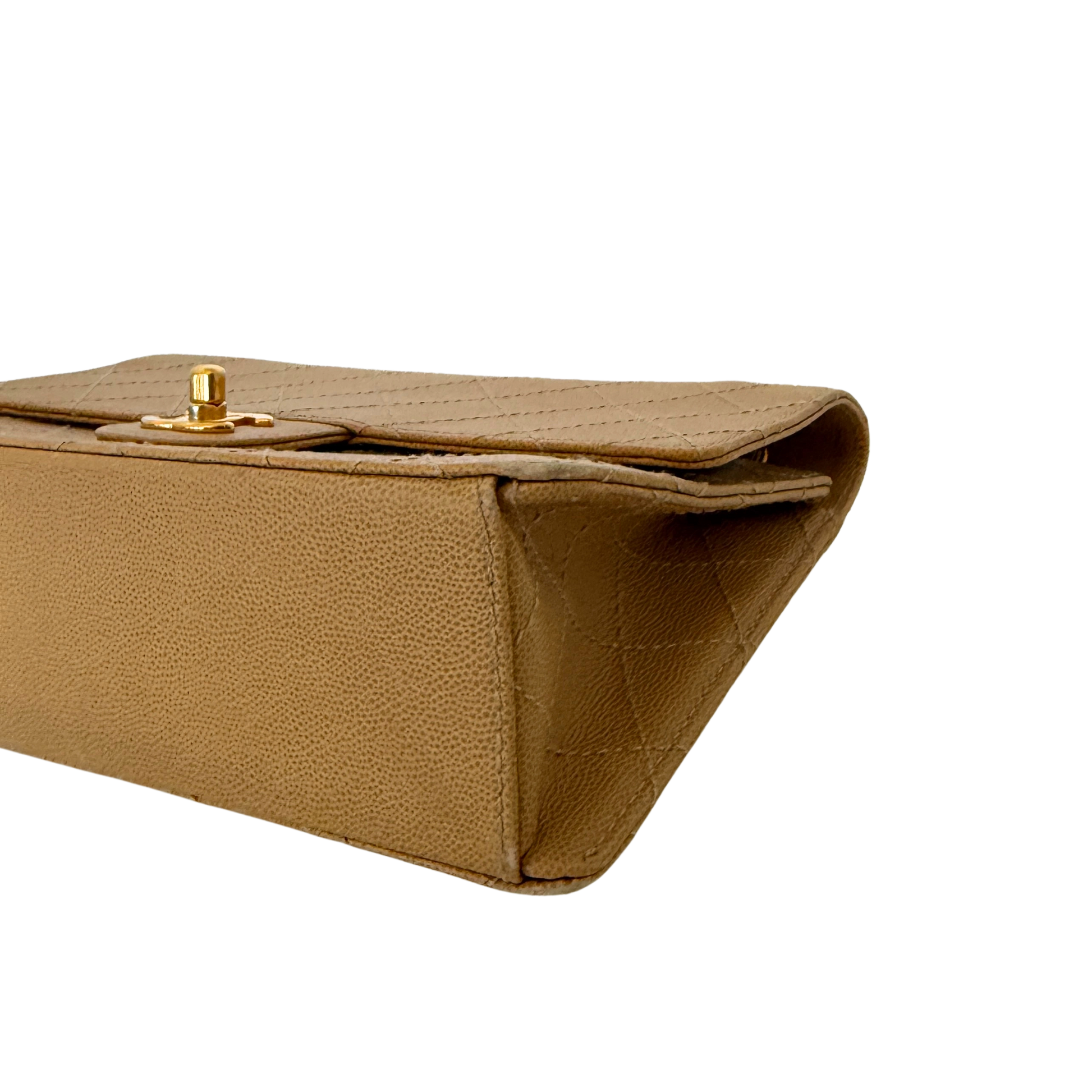 Chanel Classic Flap Bag Beige / akzeptabel Chanel
