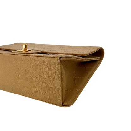 Chanel Classic Flap Bag Beige / akzeptabel Chanel