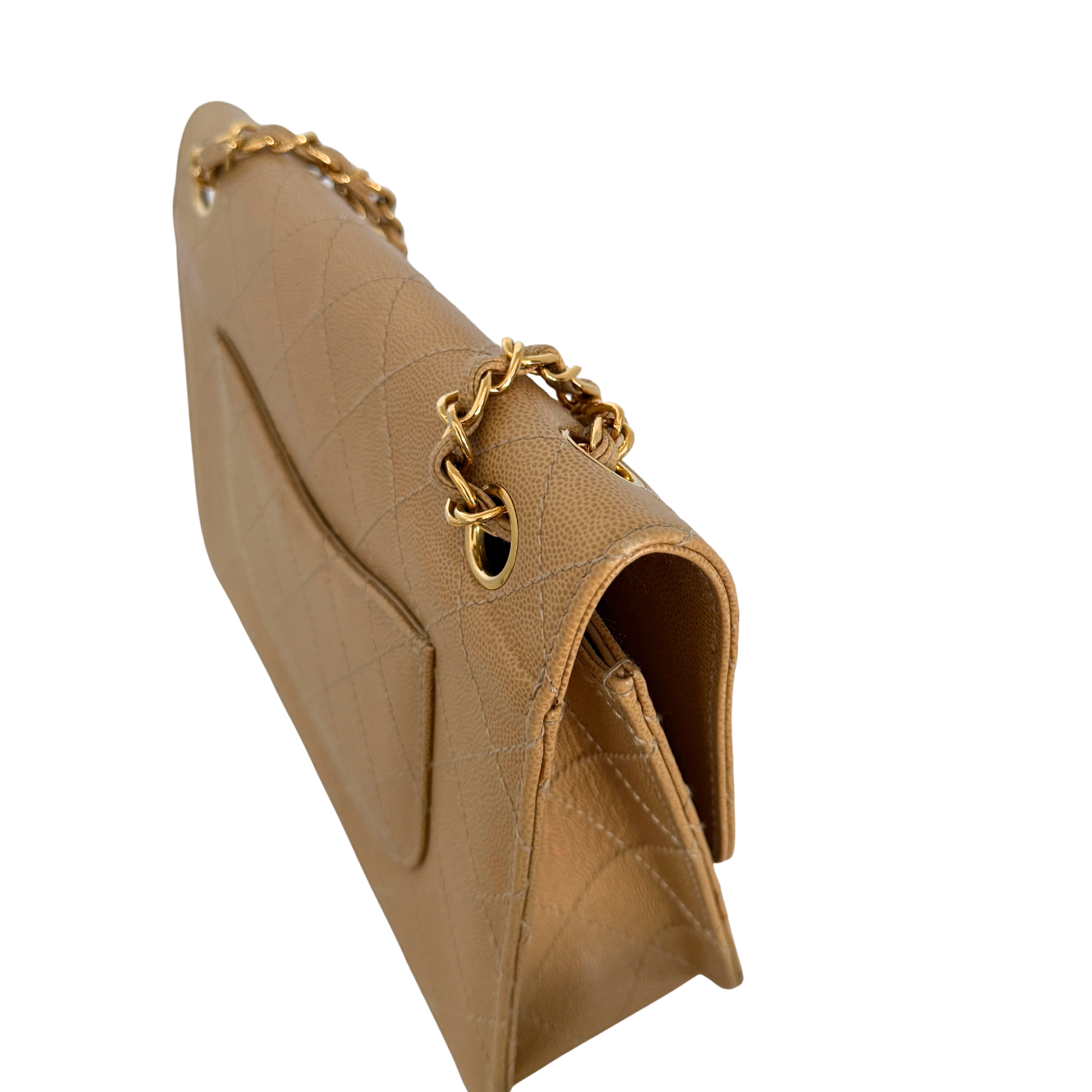 Chanel Classic Flap Bag Beige / akzeptabel Chanel