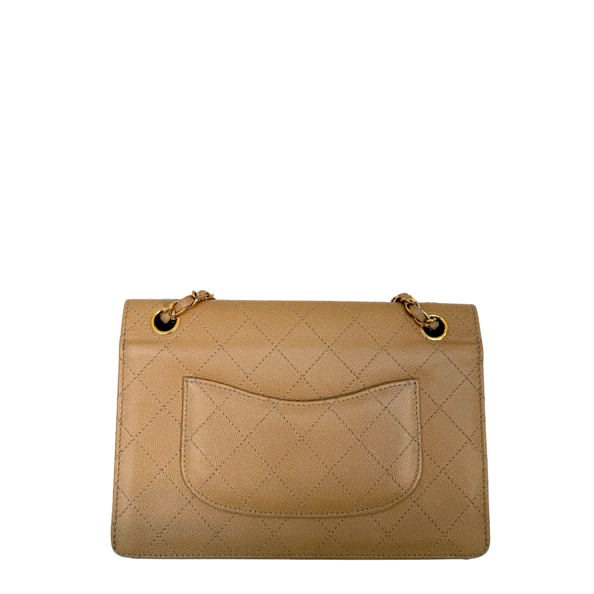 Chanel Classic Flap Bag Beige / akzeptabel Chanel