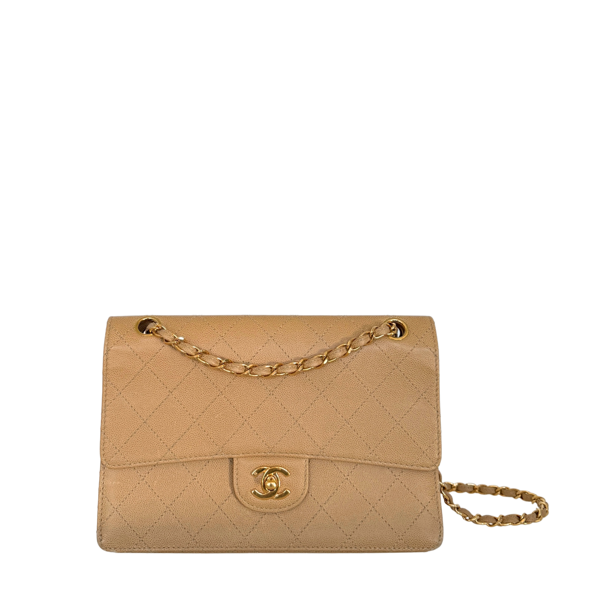 Chanel Classic Flap Bag Beige / akzeptabel Chanel