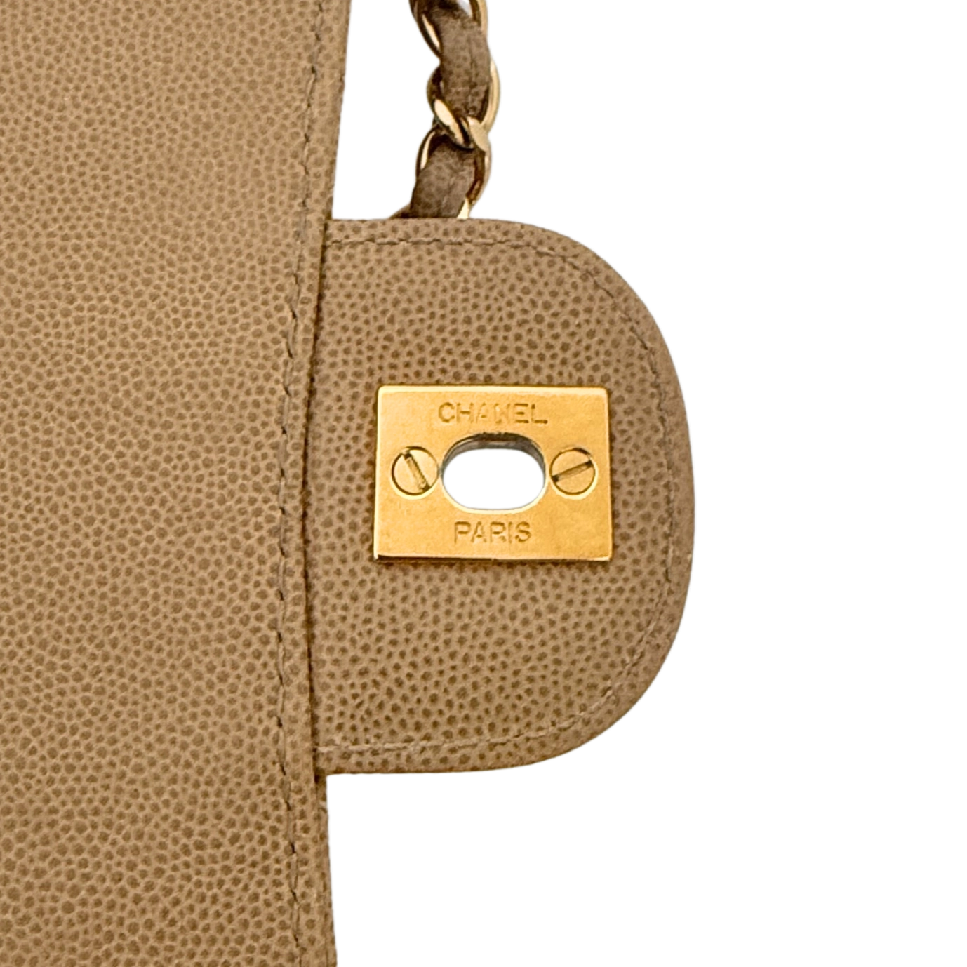 Chanel Classic Flap Bag Beige / akzeptabel Chanel