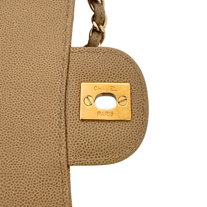 Chanel Classic Flap Bag Beige / akzeptabel Chanel