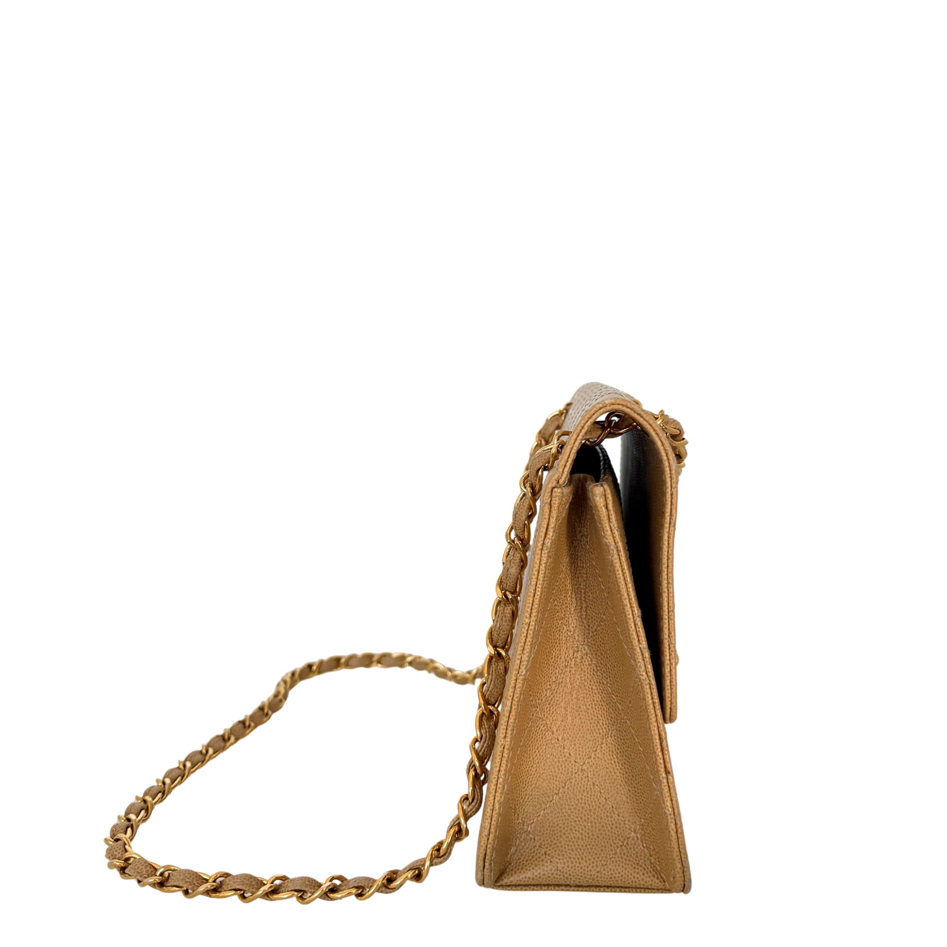 Chanel Classic Flap Bag Beige / akzeptabel Chanel