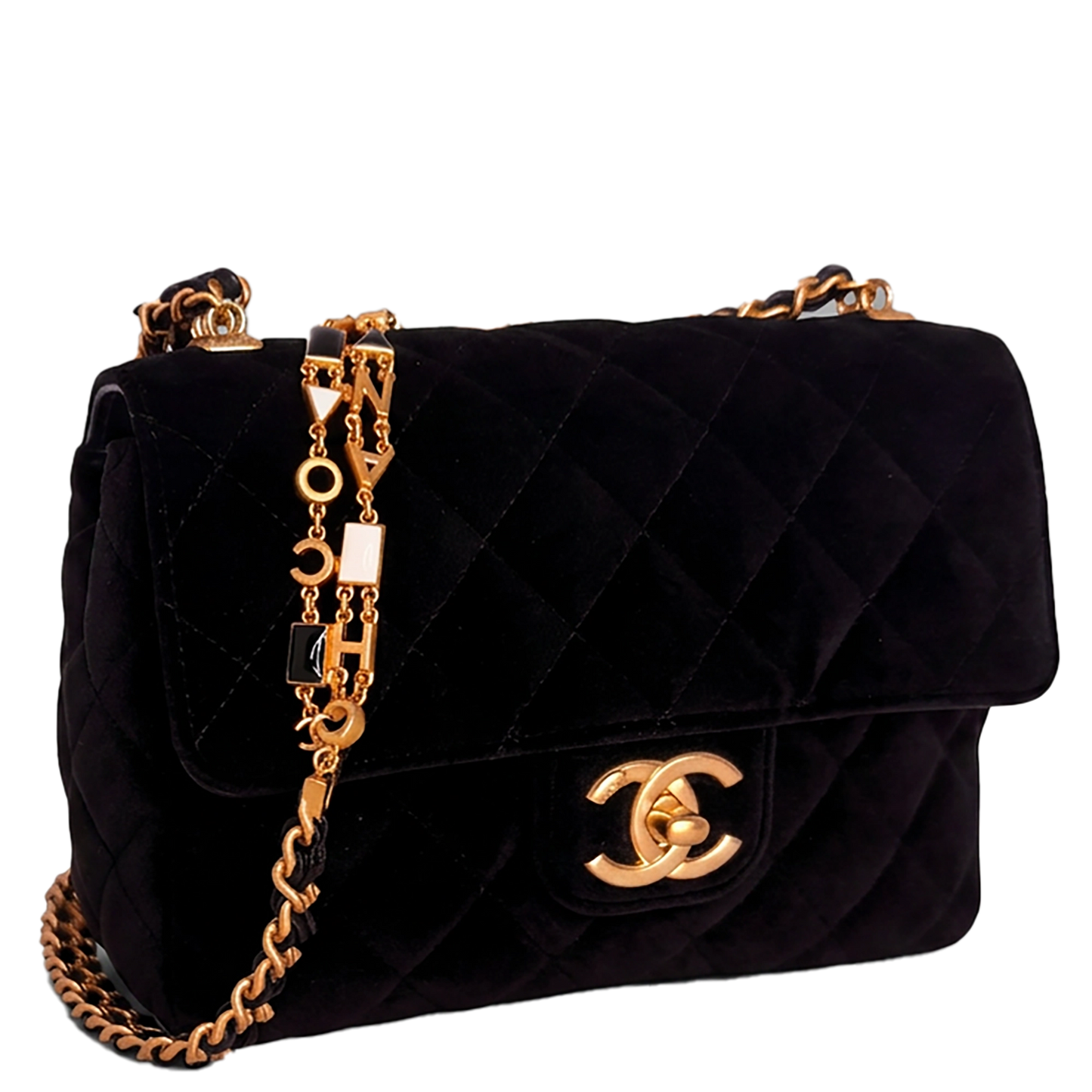 Chanel Small Flap Bag 22B Velvet aged GHW Fullset / neuwertig Chanel