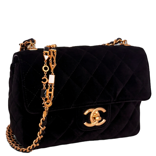 Chanel Small Flap Bag 22B Velvet aged GHW Fullset / neuwertig Chanel