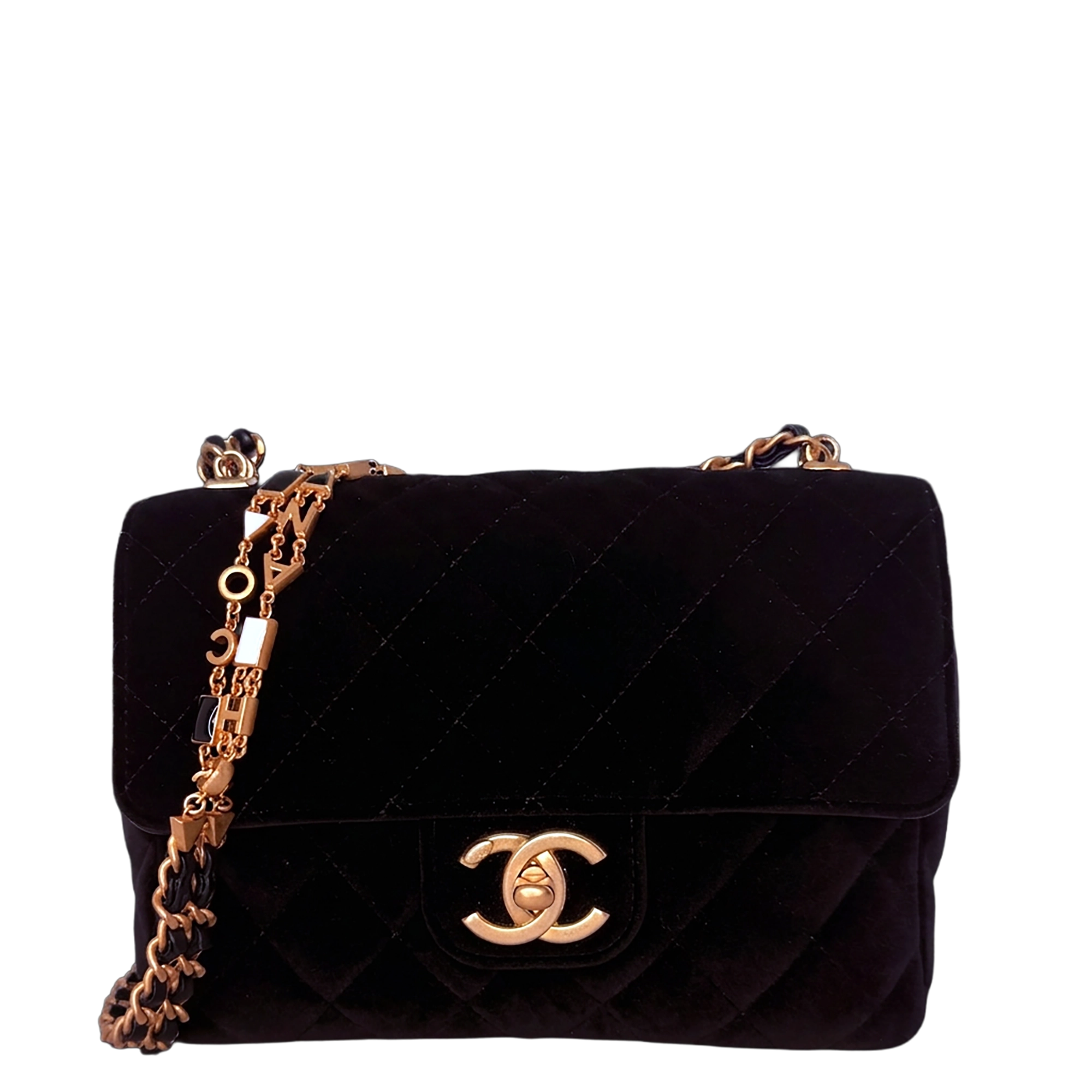 Chanel Small Flap Bag 22B Velvet aged GHW Fullset / neuwertig Chanel