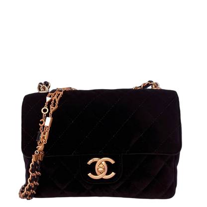 Chanel Small Flap Bag 22B Velvet aged GHW Fullset / neuwertig Chanel