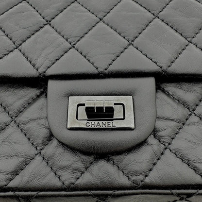 Chanel Mini Reissue 224 2.55 Flap So Black Aged Calfskin schwarze Hardware Fullset / neuwertig Chanel