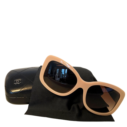 Chanel Acetate Square Frame Sonnenbrille 5322 Beige / neuwertig Chanel