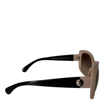 Chanel Acetate Square Frame Sonnenbrille 5322 Beige / neuwertig Chanel