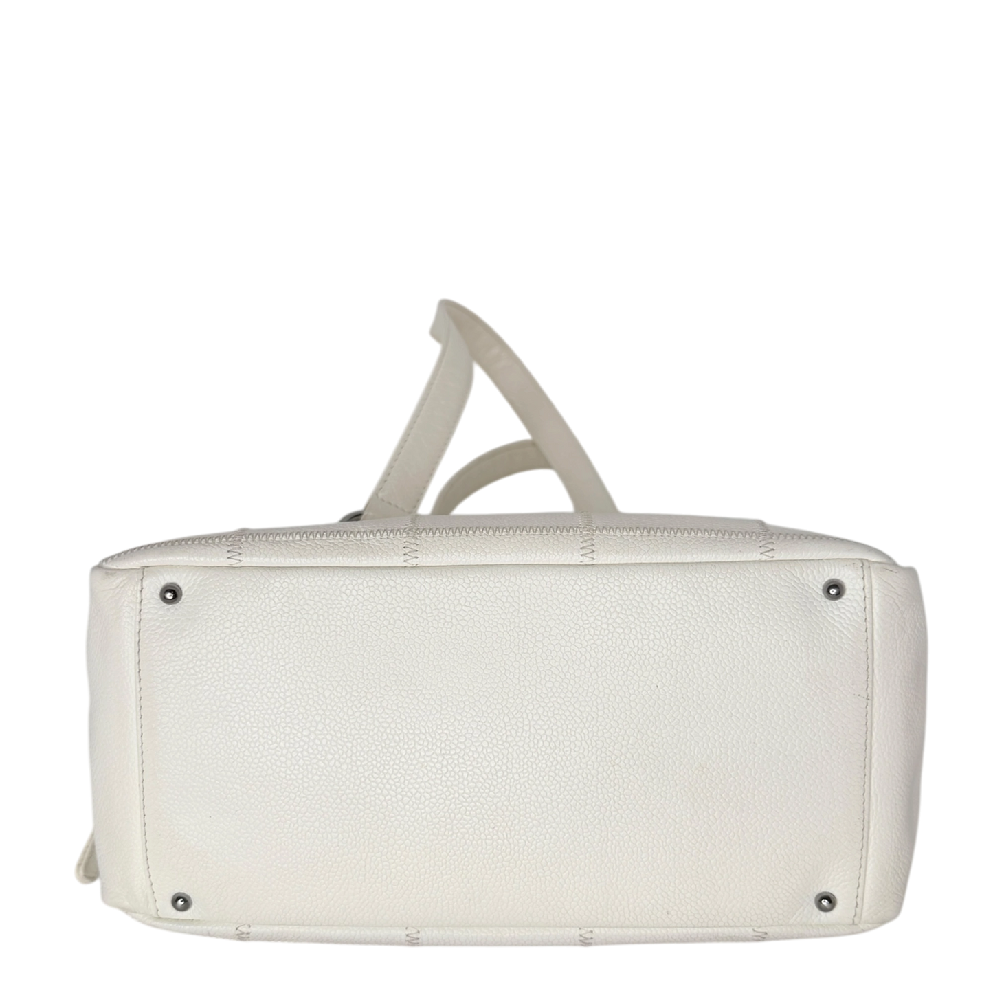 Chanel Square Stitch LAX Bowler Bag weiß / gut Chanel