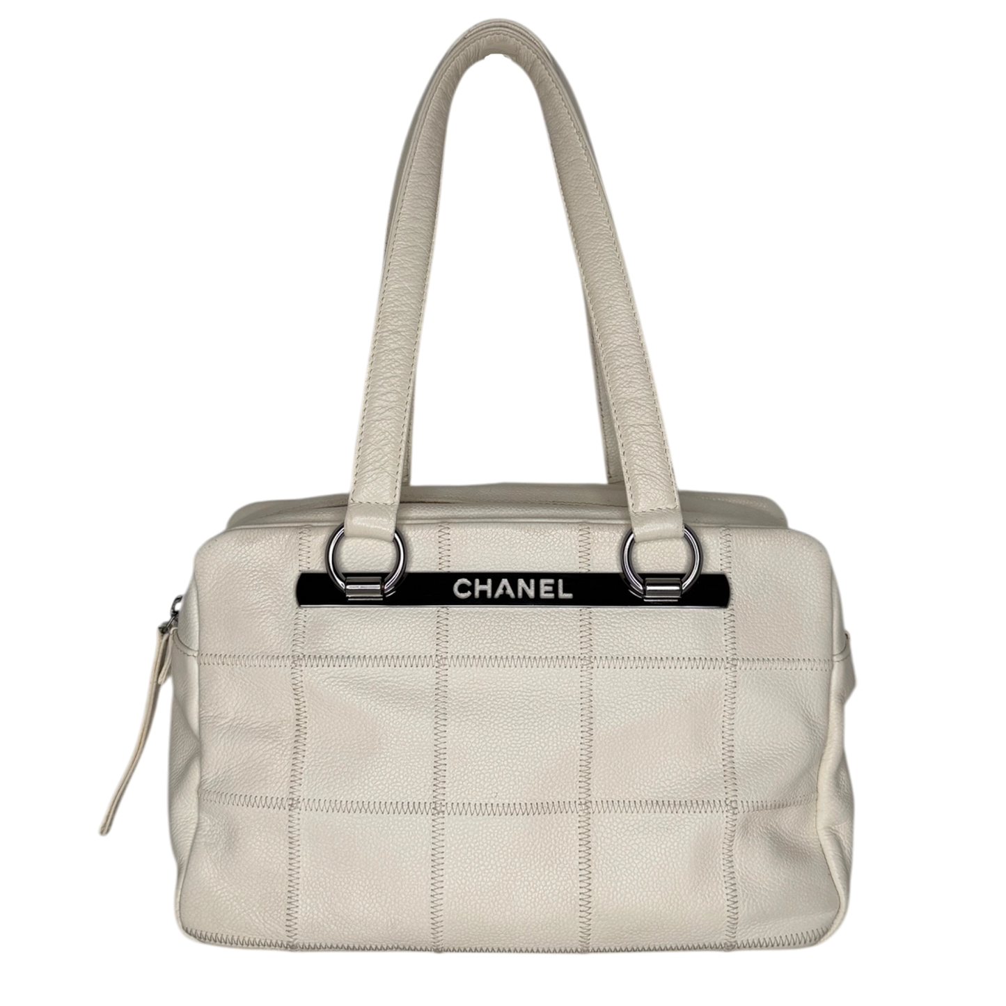 Chanel Square Stitch LAX Bowler Bag weiß / gut Chanel
