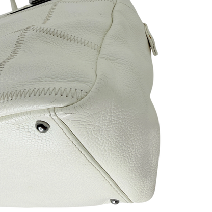 Chanel Square Stitch LAX Bowler Bag weiß / gut Chanel
