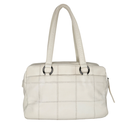 Chanel Square Stitch LAX Bowler Bag weiß / gut Chanel